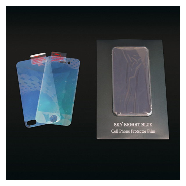 【iPhone4S/4 フィルム】SKY BRIGHT BLUE protector film for iPhone4S/4(spiral holographic)サブ画像