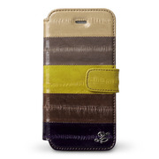 【iPhoneSE(第1世代)/5s/5 ケース】Prestige Eel Leather Diary (Multi Brown)