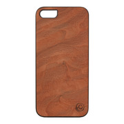 【iPhoneSE(第1世代)/5s/5 ケース】Real wood case Genuine Magma ブラックフレーム
