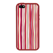 【iPhoneSE(第1世代)/5s/5 ケース】POPTUNE (Stripe Red)