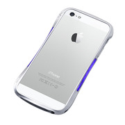 【iPhoneSE(第1世代)/5s/5 ケース】CLEAVE ALUMINUM BUMPER Mighty (Dark night Silver/Blue)