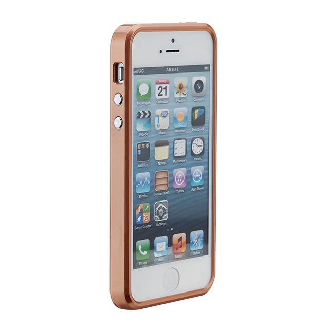 【iPhoneSE(第1世代)/5s/5 ケース】Crafted Case Gemstone - Copper Howlite (White/Copper)サブ画像