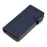 【iPhone5s/5 ケース】Leather Battery Case (ネイビーブルー)