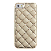 【iPhoneSE(第1世代)/5s/5 ケース】Madison Quilted Case with Genuine SWAROVSKI Crystal Elements, Gold