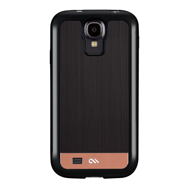 【GALAXY S4 ケース】Crafted Case BRUSHED ALMINUM, Black/Rosegold