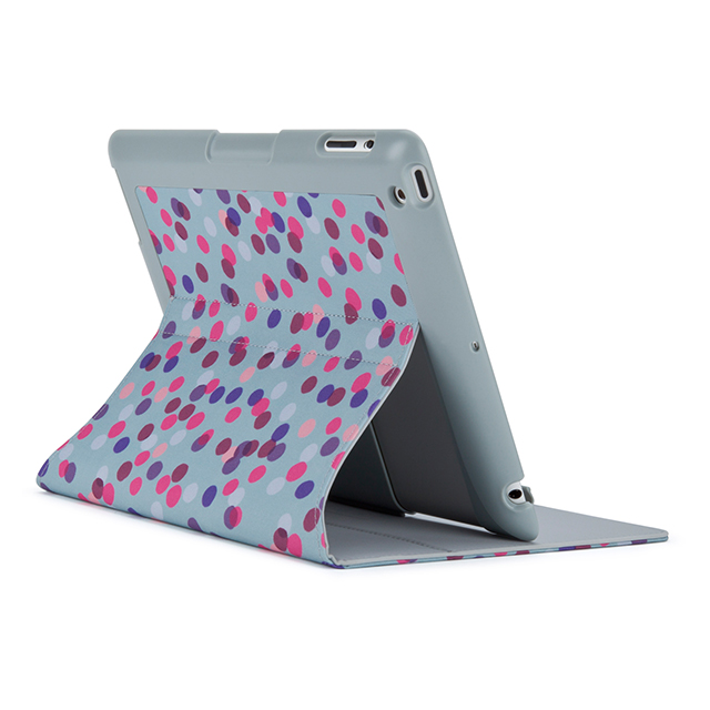 【iPad(第3世代/第4世代) iPad2 ケース】gen FitFolio[SprinkleTwinkle Grey/Pink]サブ画像