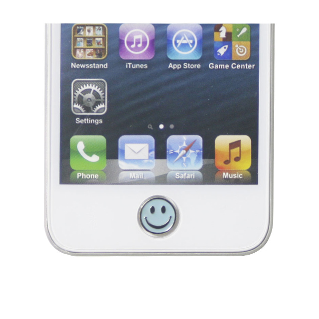 iCharm Home Button Accessory ”Smile”ブルーサブ画像