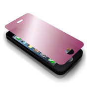 【iPhone5s/5c/5 フィルム】保護ミラーガラス ピンク