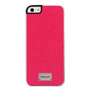 【iPhoneSE(第1世代)/5s/5 ケース】Classique Snap Case Leather (Lizard Pink)