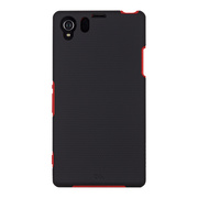 【XPERIA Z1 ケース】Hybrid Tough Case, Black/Red