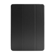 【iPad(9.7inch)(第5世代/第6世代)/iPad Air(第1世代) ケース】CarbonLook SHELL with Front cover ブラック