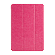【iPad(9.7inch)(第5世代/第6世代)/iPad Air(第1世代) ケース】LeatherLook SHELL with Front cover Brilliant Pink