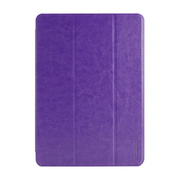 【iPad(9.7inch)(第5世代/第6世代)/iPad Air(第1世代) ケース】LeatherLook SHELL with Front cover Violet