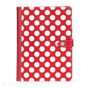 【iPad Air(第1世代) ケース】Back Bay Polka Folio Case Red/White/Pink