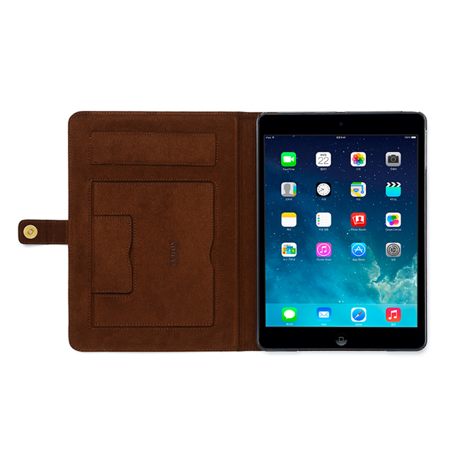 【iPad(9.7inch)(第5世代/第6世代)/iPad Air(第1世代) ケース】Prestige Retro Vintage Diary (ダークブラウン)サブ画像