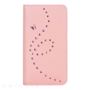 【iPhone5s/5 ケース】Ayano Mystique Flip Papillon Pink leather with Crystal