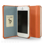 【iPhone5s/5 ケース】DODOcase ハードカバーブックスタイルケース Santa Fe Exterior with Harbor Blue Interior オレンジ/ハーバーブルー HC711007