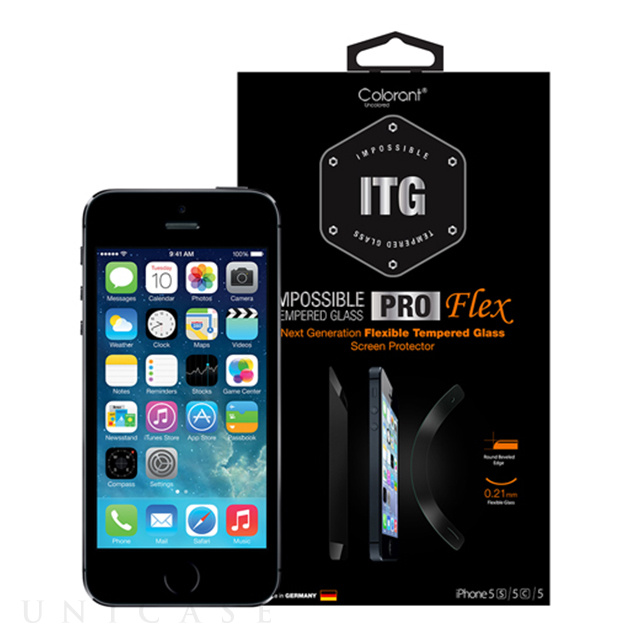 【iPhoneSE(第1世代)/5s/5c/5 フィルム】ITG PRO Flex - Impossible Tempered Glass