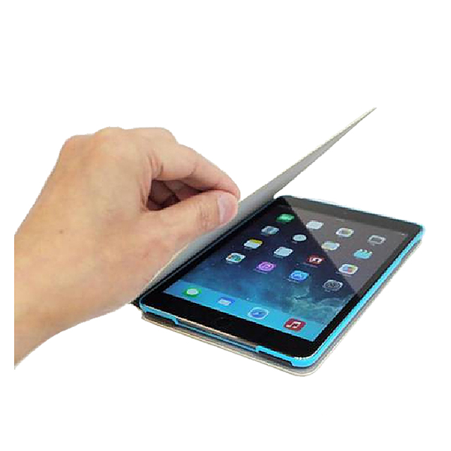 【iPad mini3/2/1 ケース】スタンド機能付き横開きケース Sider Baco, Blue/Blueサブ画像