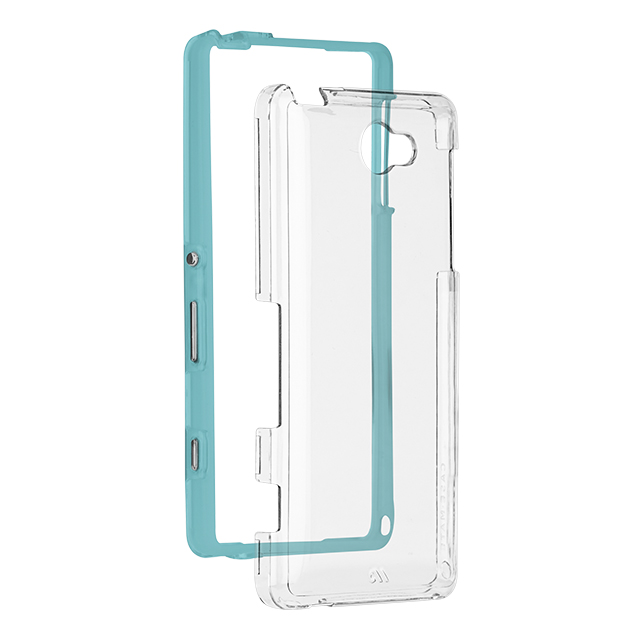 【XPERIA ZL2 ケース】Hybrid Tough Naked Case Clear/Turquoiseサブ画像