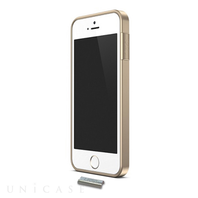 【iPhoneSE(第1世代)/5s/5 ケース】ThinEdge frame case (Matte Champagne Gold)