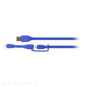 DUO SYNCABLE - MICRO/LIGHTNING - USB/1M BLUE