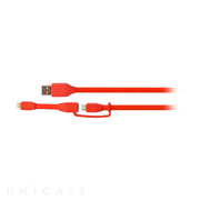 DUO SYNCABLE - MICRO/LIGHTNING - USB/0.3M RED