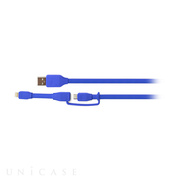 DUO SYNCABLE - MICRO/LIGHTNING - USB/0.3M BLUE