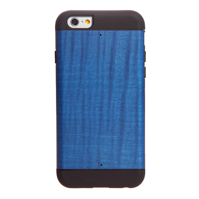 【iPhone6s/6 ケース】天然木ケース プロテクションタイプ Midnight Blue　ブラックフレームサブ画像