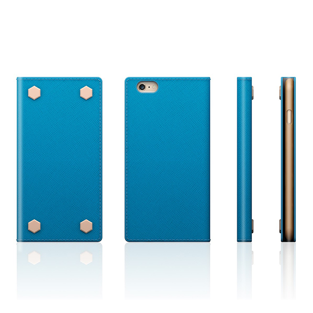 【iPhone6s/6 ケース】D5 Saffiano Calf Skin Leather Diary (スカイブルー)サブ画像