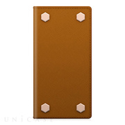 【iPhone6s/6 ケース】D5 Saffiano Calf Skin Leather Diary (タンブラウン)