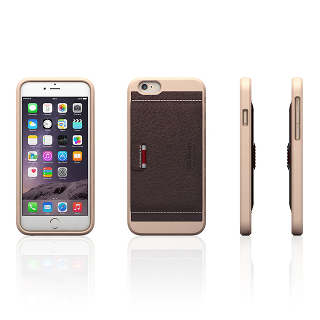 【iPhone6 ケース】D6 Italian Minerva Box Leather Card Pocket Bar (チョコ)goods_nameサブ画像