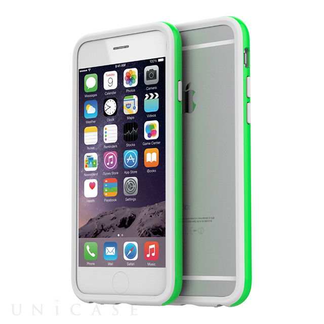 【iPhone6s/6 ケース】Hue Bumper (グリーン+ホワイト)