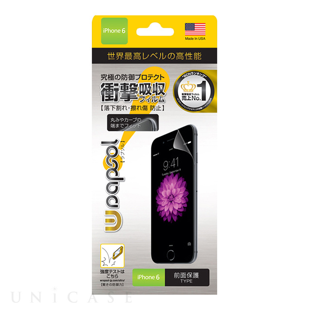 【iPhone6s/6 フィルム】Wrapsol ULTRA Screen Protector System - FRONTオンリー 衝撃吸収 保護フィルム