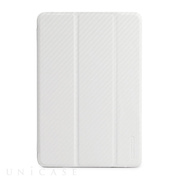 【iPad mini3/2/1 ケース】CarbonLook SHELL with Front cover for iPad mini カーボンホワイト