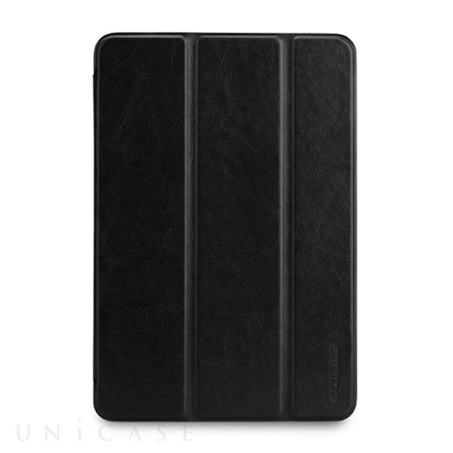 【iPad mini3/2/1 ケース】LeatherLook SHELL with Front cover for iPad mini ジェットブラック
