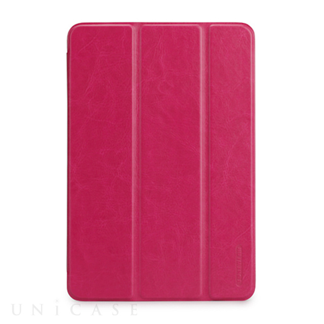 【iPad mini3/2/1 ケース】LeatherLook SHELL with Front cover for iPad mini ローズピンク