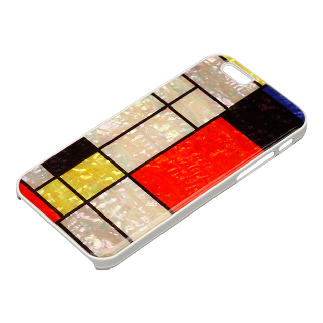【iPhone6s/6 ケース】天然貝ケース (Mondrian/ホワイトフレーム)サブ画像