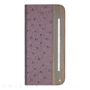 【iPhone6s/6 ケース】Wooden Case with Ostrich design Purple