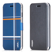 【iPhone6s/6 ケース】Dual Face Flip Case SYKES MIX Blue Checker/Space Grey