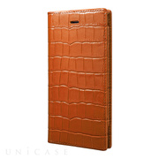 【iPhone6s/6 ケース】Croco Patterned Full Leather Case (Tan)