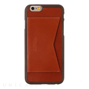 【iPhone6s/6 ケース】Leather Pocket Bar (モカブラウン)