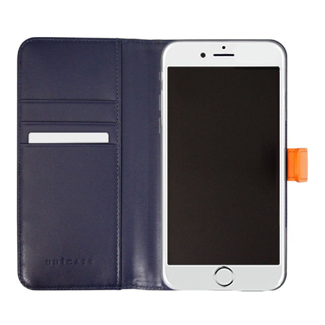 【iPhone6s/6 ケース】COWSKIN Diary Orange×Navy for iPhone6s/6サブ画像