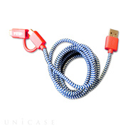 POP 2-IN-1 CHARGE CABLE(RED/BLUE)