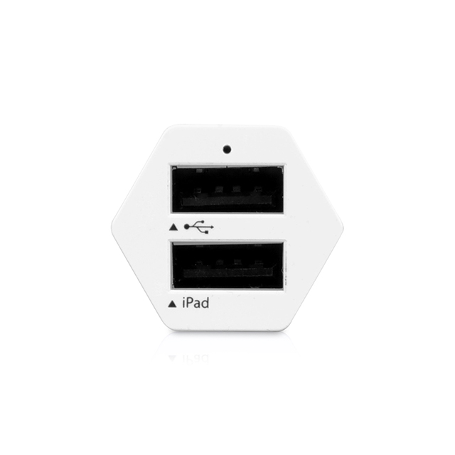 Dual USB Car Charger (PILLAR 3.4 (ホワイト)サブ画像