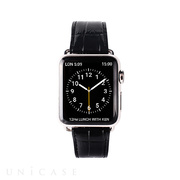 【Apple Watch バンド 44/42mm】クロコシリーズ (Black Croco) for Apple Watch Series4/2/1