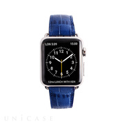 【Apple Watch バンド 44/42mm】クロコシリーズ (Cobalt Blue Croco) for Apple Watch Series4/2/1