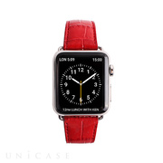 【Apple Watch バンド 44/42mm】クロコシリーズ (Red Croco) for Apple Watch Series4/2/1