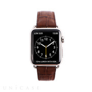 【Apple Watch バンド 44/42mm】クロコシリーズ (Brown Croco) for Apple Watch Series4/2/1