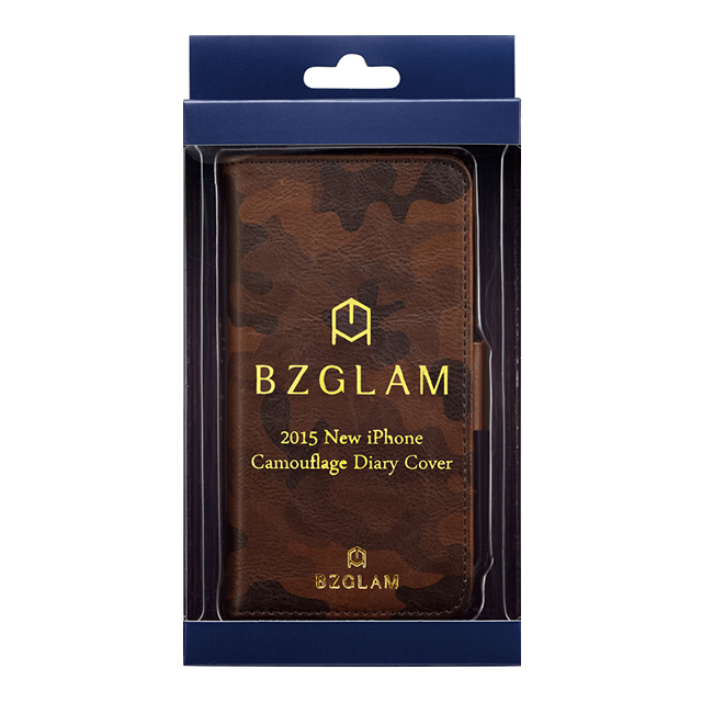 【iPhone6s/6 ケース】BZGLAM カモフラージュダイアリーカバー (ブラウン)goods_nameサブ画像